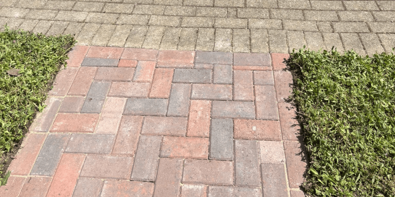 Block paving for a school